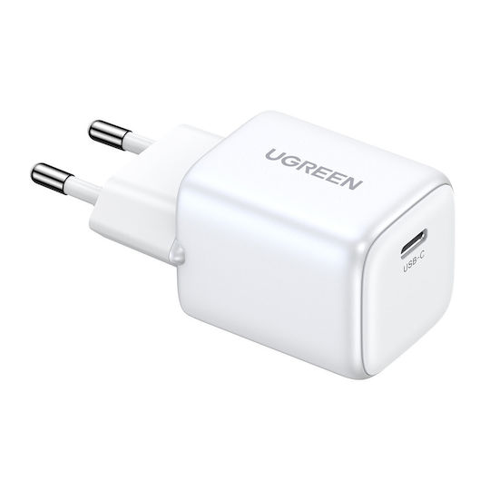 Ugreen Φορτιστής Χωρίς Καλώδιο GaN με Θύρα USB-C 20W Power Delivery Λευκός (Nexode Mini)