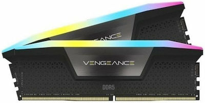 Corsair Vengeance RGB 64GB DDR5 RAM with 2 Modules (2x32GB) and 6400 Speed for Desktop