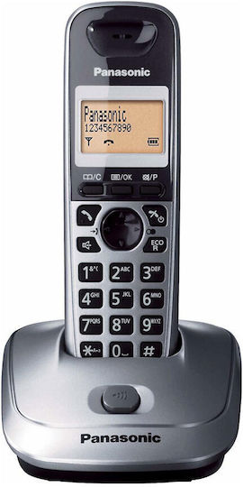 Panasonic KX-TG2511 Ασύρματο Τηλέφωνο με Ελληνικό Μενού Metallic Gray