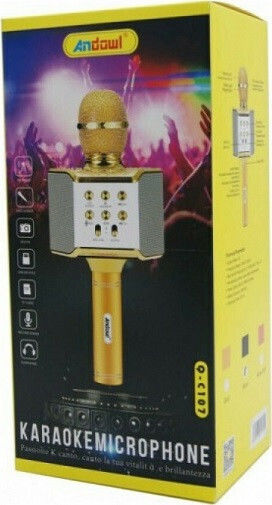 Andowl Μικρόφωνο Karaoke Ασύρματο Q-C107 Q-C107 Χρυσό