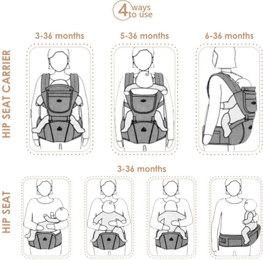 Bebe Stars Classic Carrier Carry & Go Dark Grey