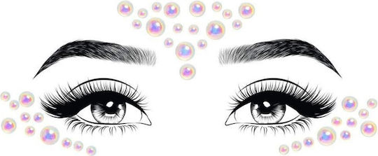 Leg Avenue Секси Стикери Liri White Face Jewels Бели
