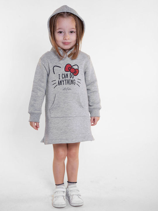 Action Sportswear Sweatshirt Kids Dress Gray