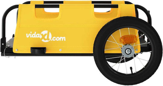 Vidaxl Yellow Oxford Fabric Iron Bicycle Trailer