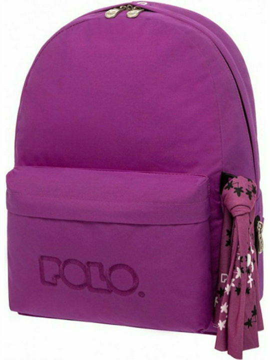 Polo Original Scarf Schulranzen Rucksack Junior High-High School Purple Dark mit Flaschenhalter 20Liter 2023