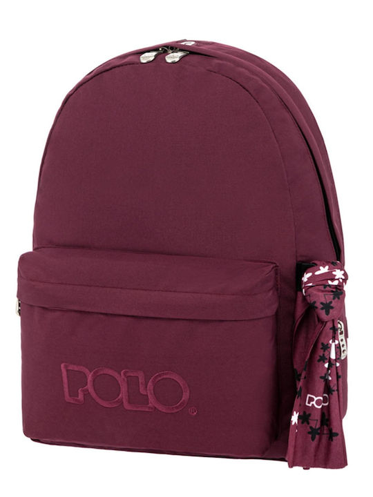Polo Original Scarf Schulranzen Rucksack Junior High-High School Purple Dark mit Flaschenhalter 20Liter 2023
