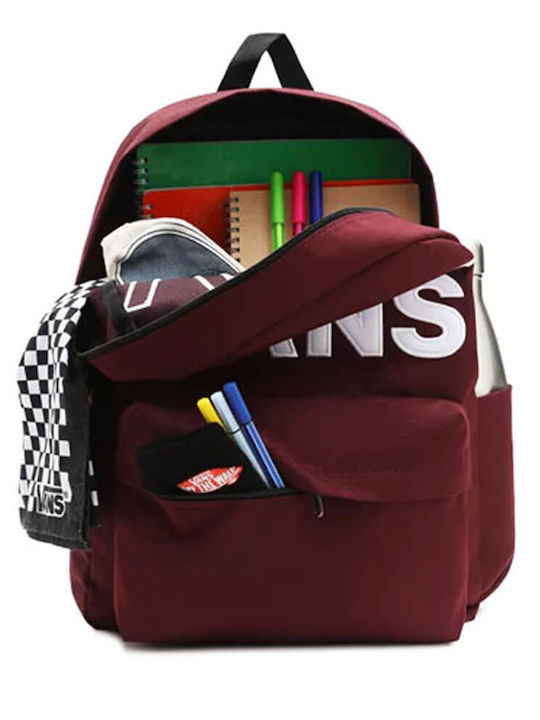 Vans Old Skool III School Bag Backpack Junior High-High School Burgundy 22Liters