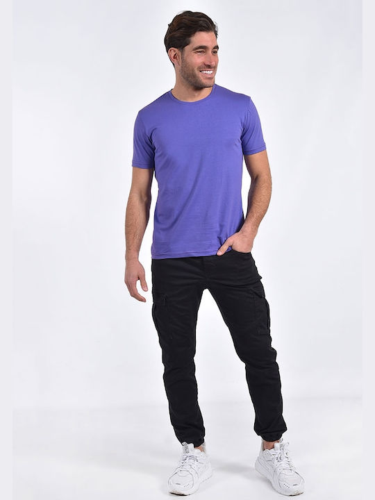 Clever Men's Short Sleeve T-shirt Purple