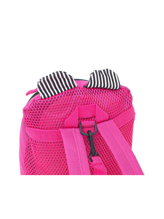 ikonka Bear School Bag Backpack Kindergarten Fuchsia