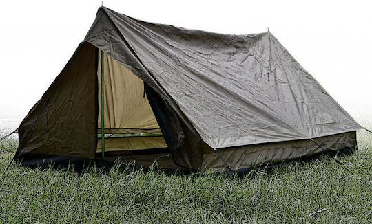 Mil-Tec Summer Camping Tent Mountaineering Khaki For 2 People Waterproof 800mm 205x145x100cm