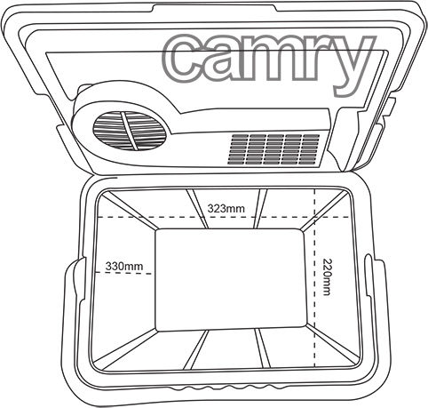 Camry Portable Thermoelectric Fridge 21L 12V / 220V Gray