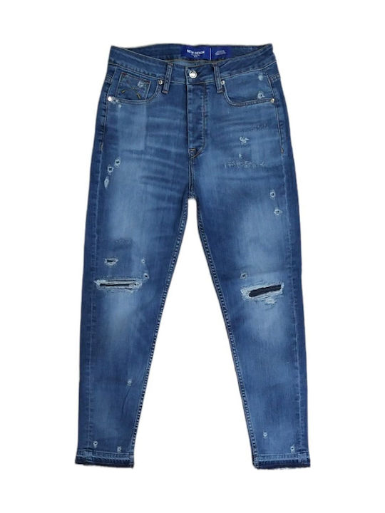 Herren Jeanshose Elastisch Blau