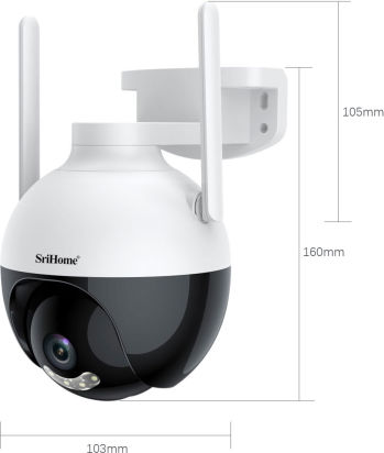 Sricam SH045 IP Κάμερα Παρακολούθησης Wi-Fi Full HD 1080p Αδιάβροχη με Αμφίδρομη Επικοινωνία και Φακό 4mm