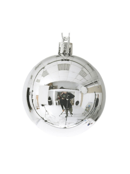 Iliadis Christmas Plastic Ball Ornament Silver 3x3cm 24pcs