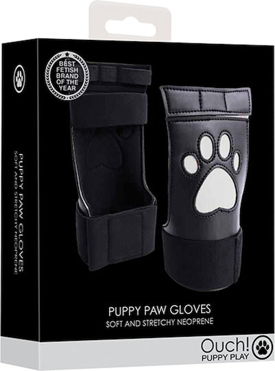 Shots Neoprene Puppy Paw Sexy Γάντια Μαύρα