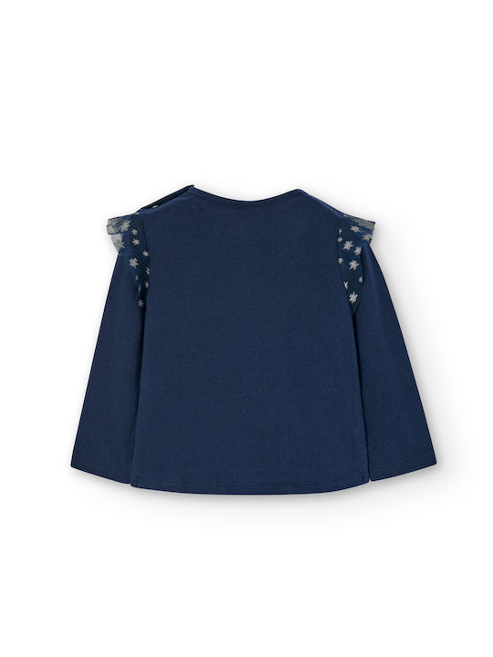 Boboli Kids Blouse Long Sleeve Navy Blue