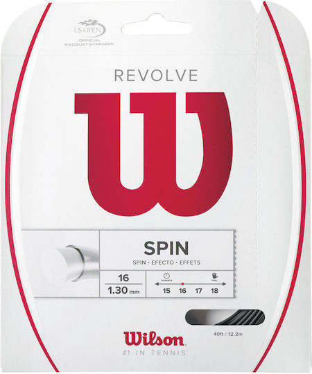Wilson Tennis-Saiten Schwarz 12,2m, Ø1,3mm