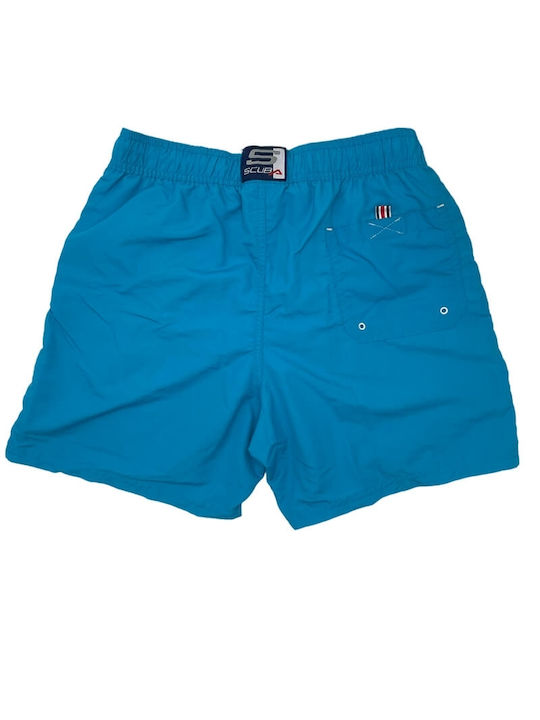 Scuba turquoise pentru bărbați costum de baie-shorts 628315