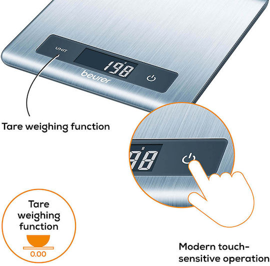 Beurer KS 51 Digital Kitchen Scale Up To 5kg Inox
