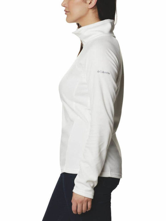 Glacial Iv Women's Fleece Blouse Long Sleeve with Zipper White