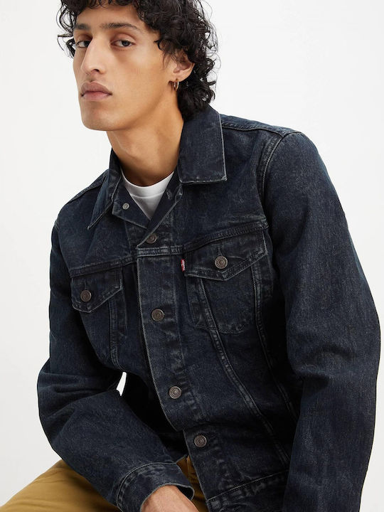 Trucker Winter Jacke Denim Blue