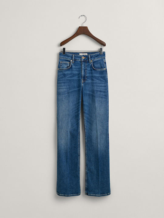 High Waist Women's Jean Trousers Flared in Slim Fit