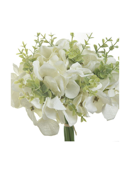 Inart Bouquet of Artificial Flowers White 28cm 1pcs