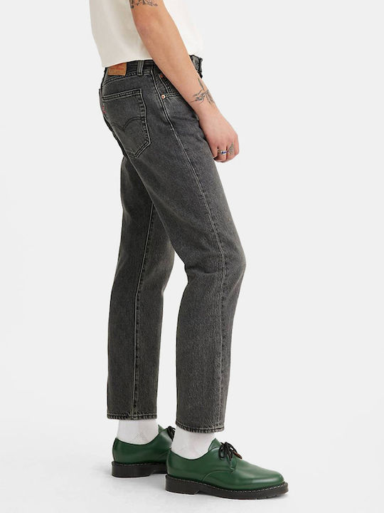 501 Men's Cropped Jeans Pants with Regular Fit Black