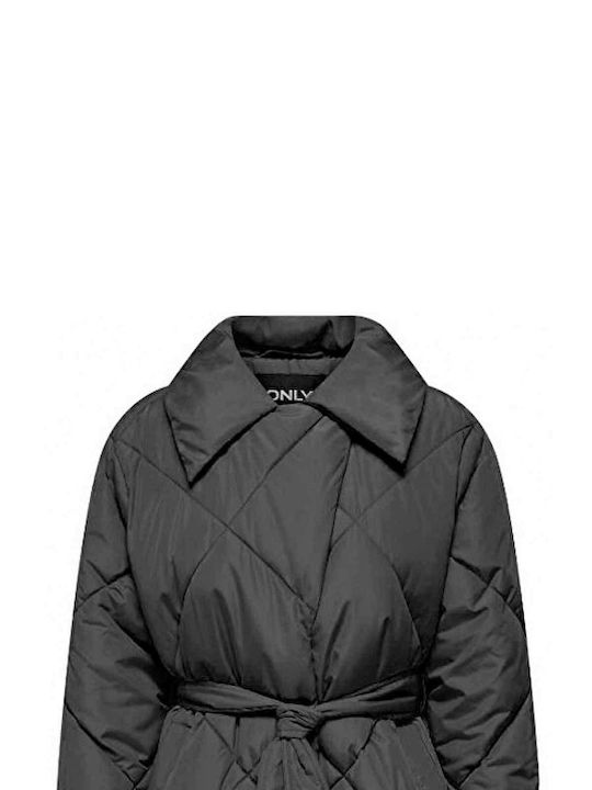 Scurtă Jachetă de femei Puffer Negru