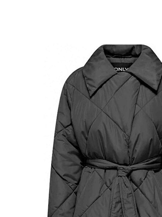 Scurtă Jachetă de femei Puffer Negru