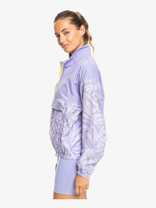 Roxy Women's Short Lifestyle Jacket Windproof for Spring or Autumn Lilacc