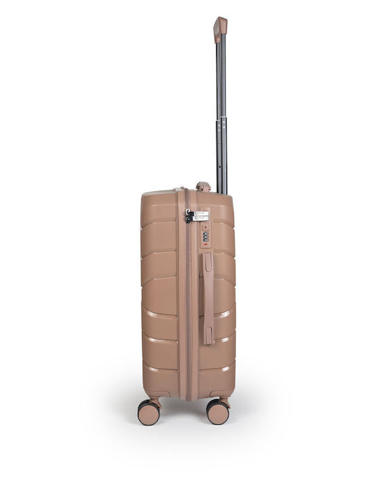 Cardinal Elusive Cabin Hard Pink Gold Suitcase With 4 Wheels Height 48cm