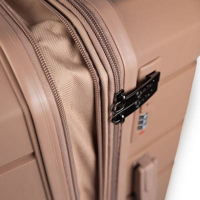 Cardinal Elusive Medium Travel Suitcase Hard Pink Gold with 4 Wheels Height 69cm.
