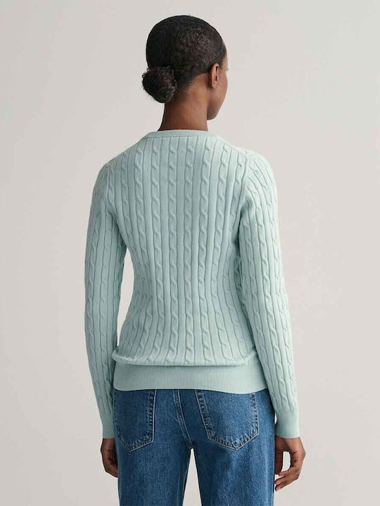 Gant Damen Langarm Pullover Baumwolle Türkis