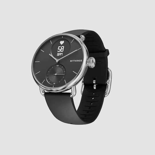 Withings ScanWatch Hybrid Oțel inoxidabil 38mm Rezistent la apă (Negru)