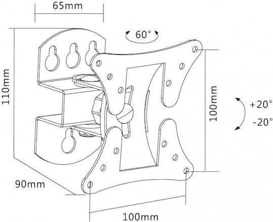 Reflecta Flexo 27-1010T 23114 Wall TV Mount up to 27" and 30kg