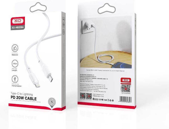 XO NB-208A USB-C to Lightning Cable Green 1m
