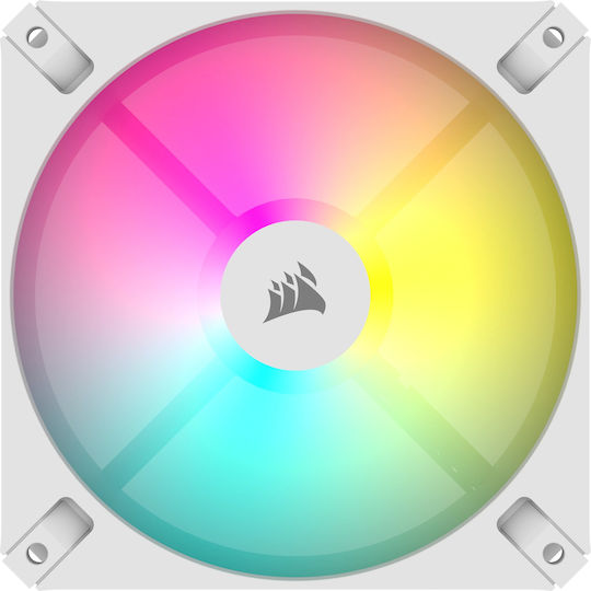 iCUE AR120 Case Fan (1850rpm / 59cfm) με RGB Φωτισμό και Σύνδεση 3-Pin / 4-Pin PWM Λευκό