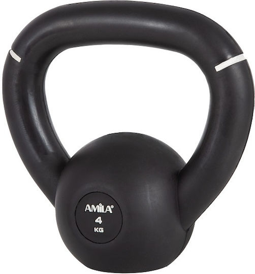 AMILA Kettlebell Rubber 8kg Black