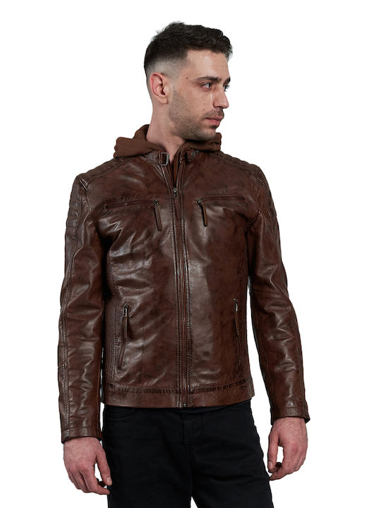 Leatherland Men's Leather Jacket Brown