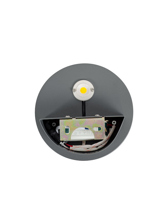 GloboStar Redondo Wall-Mounted Outdoor Ceiling Light LED IP65 10W with Warm White Light Double Beam