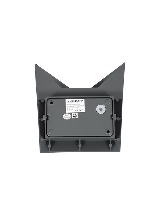 GloboStar Stealth Стенна Външна Таванна Лампа LED IP65 10W с Естествено Бяла Светлина 17x7.5x17см Антрацит