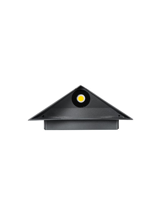 GloboStar Stealth Стенна Външна Таванна Лампа LED IP65 10W с Естествено Бяла Светлина 17x7.5x17см Антрацит