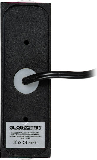 GloboStar Linor Επιτοίχιο Εξωτερικό Σποτ LED IP65 10W με Θερμό Λευκό Φως Διπλής Δέσμης 12.5x6x4εκ.