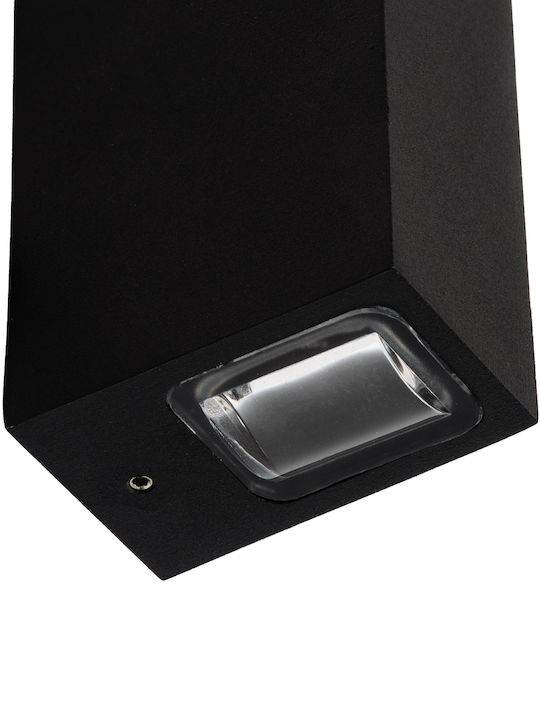 GloboStar Linor Επιτοίχιο Εξωτερικό Σποτ LED IP65 10W με Θερμό Λευκό Φως Διπλής Δέσμης 12.5x6x4εκ.