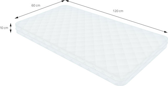 ML-Design Στρώμα Κούνιας 60cmx120cmx10cm