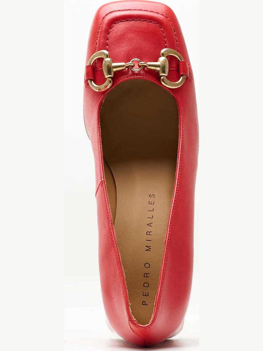 Leder Pumps Rot