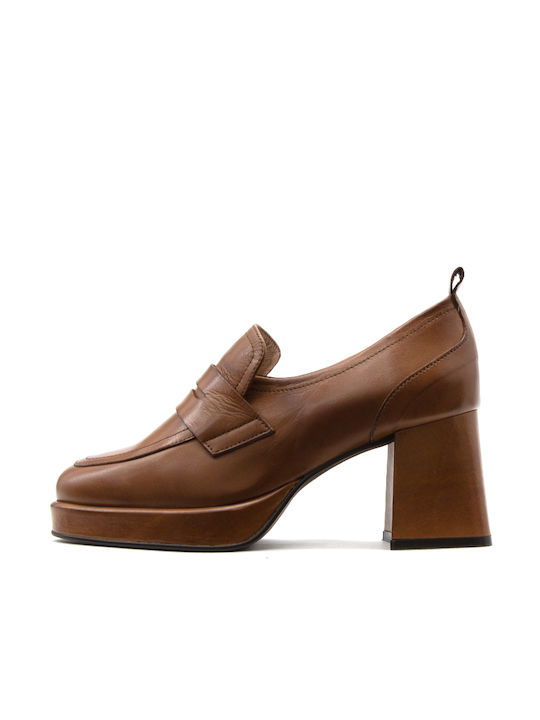 Creator Leather Tabac Brown High Heels