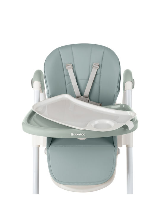 Kikka Boo Spicy Highchair with Metal Frame & Leatherette Seat Mint
