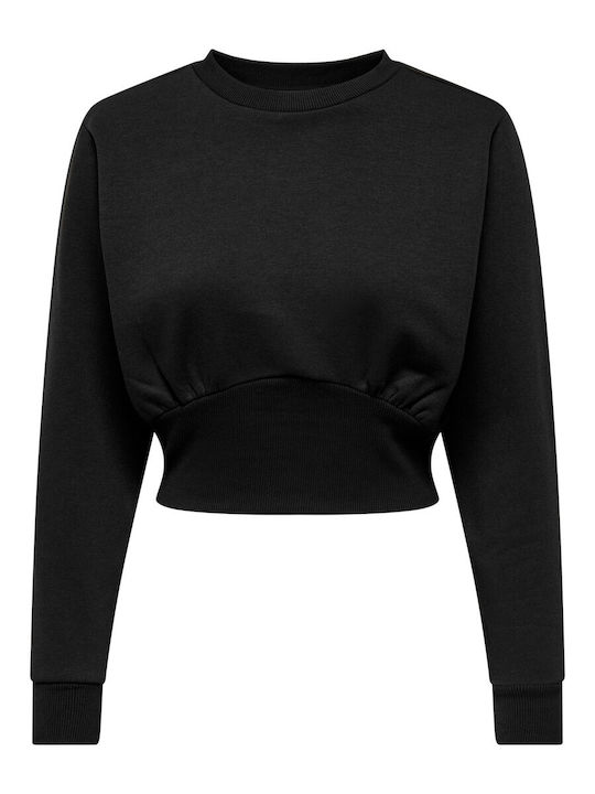 Only Women's Cropped Sweatshirt Black